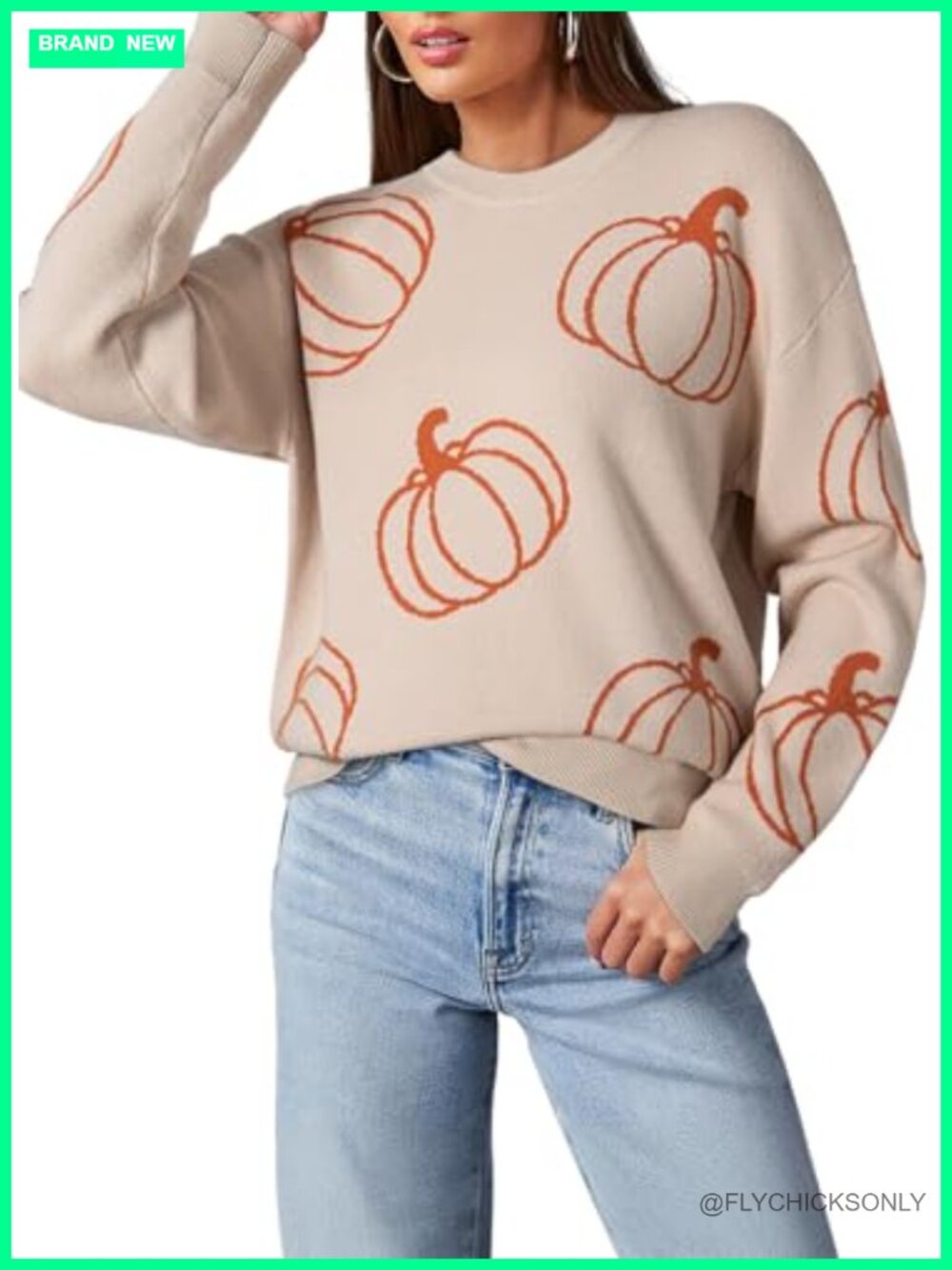 Dokotoo Women's Floral Cable Knit Sweater Pullover Crew Neck Long Sleeve